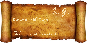 Koczor Gábor névjegykártya