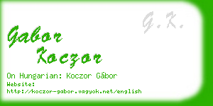 gabor koczor business card